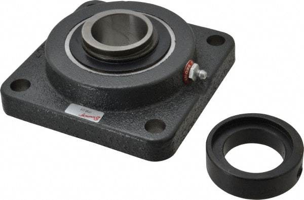 Browning - 1-1/2" ID, 5-1/8" OAL x 5-1/8" OAH 4-Bolt Flange - 4,467 Lb Static Cap, 7,340 Lb Dyn Cap, 4" Btw Mnt Hole Ctrs, Cast Iron - Industrial Tool & Supply