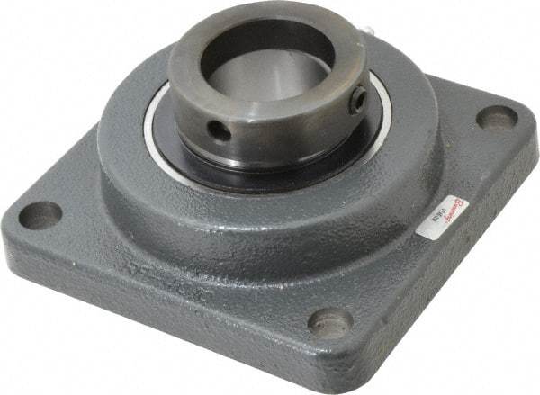 Browning - 2" ID, 6-3/8" OAL x 6-3/8" OAH 4-Bolt Flange - 6,601 Lb Static Cap, 9,752 Lb Dyn Cap, 5-1/8" Btw Mnt Hole Ctrs, Cast Iron - Industrial Tool & Supply