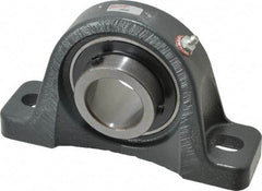 Browning - 1-11/16" ID, 7-15/16" OAL x 4-5/8" OAH Pillow Block - 5,216 Lb Static Cap, 7,889 Lb Dyn Cap, 6-1/8" Btw Mnt Hole Ctrs, 2-5/16" Base-to-Ctr Ht, Cast Iron - Industrial Tool & Supply