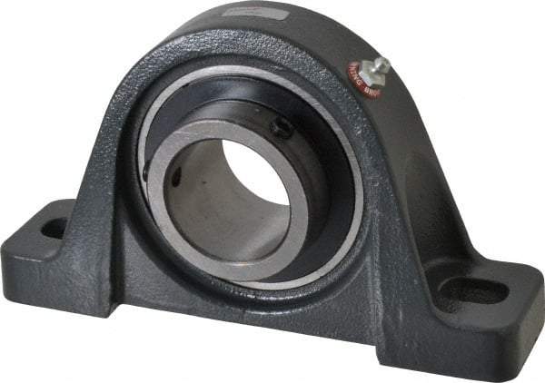 Browning - 2" ID, 8-13/16" OAL x 4-31/32" OAH Pillow Block - 6,601 Lb Static Cap, 9,752 Lb Dyn Cap, 6-15/16" Btw Mnt Hole Ctrs, 2-1/2" Base-to-Ctr Ht, Cast Iron - Industrial Tool & Supply