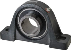 Browning - 2" ID, 8-13/16" OAL x 4-31/32" OAH Pillow Block - 6,601 Lb Static Cap, 9,752 Lb Dyn Cap, 6-15/16" Btw Mnt Hole Ctrs, 2-1/2" Base-to-Ctr Ht, Cast Iron - Industrial Tool & Supply