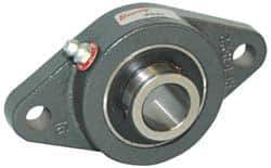 Browning - 1-3/16" ID, 6-1/8" OAL x 3-5/8" OAH 2-Bolt Flange - 3,493 Lb Static Cap, 5,782 Lb Dyn Cap, 5-1/8" Btw Mnt Hole Ctrs, Cast Iron - Industrial Tool & Supply