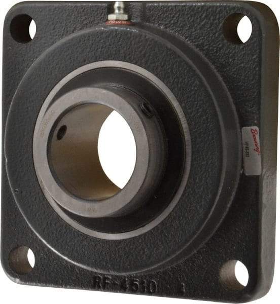 Browning - 2" ID, 6-3/8" OAL x 6-3/8" OAH 4-Bolt Flange - 6,601 Lb Static Cap, 9,752 Lb Dyn Cap, 5-1/8" Btw Mnt Hole Ctrs, Cast Iron - Industrial Tool & Supply