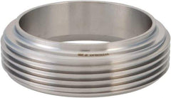 VNE - 2-1/2", Bevel Seat Style, Sanitary Stainless Steel Pipe Short Welding Ferrule - Short Threaded Connection, Grade 304 - Industrial Tool & Supply