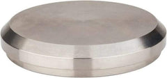 VNE - 4", Bevel Seat Style, Sanitary Stainless Steel Pipe End Cap - Plain End Cap Connection, Grade 316/316L - Industrial Tool & Supply