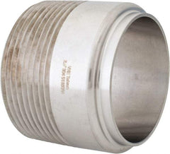 VNE - 2-1/2", Weld Style, Sanitary Stainless Steel Pipe Adapter - MNPT x Butt Weld Connection, Grade 304 - Industrial Tool & Supply