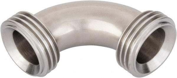 VNE - 1", Bevel Seat Style, Sanitary Stainless Steel Pipe 90° Elbow - Threaded Ends Connection, Grade 304 - Industrial Tool & Supply