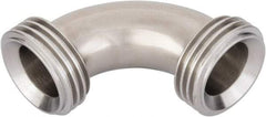 VNE - 1", Bevel Seat Style, Sanitary Stainless Steel Pipe 90° Elbow - Threaded Ends Connection, Grade 304 - Industrial Tool & Supply