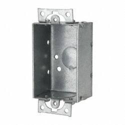 Cooper Crouse-Hinds - 1 Gang, (3) 1/2" Knockouts, Steel Rectangle Switch Box - 3" Overall Height x 2" Overall Width x 1-1/2" Overall Depth - Industrial Tool & Supply