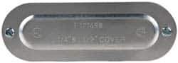 Cooper Crouse-Hinds - 1-1/4" & 1-1/2" Trade, Aluminum Conduit Body Cover Plate - Use with Series 5 Conduit Outlet Bodies - Industrial Tool & Supply