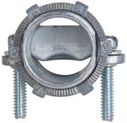 Cooper Crouse-Hinds - 3/4" Trade, Die Cast Zinc Squeeze Clamp Straight FMC Conduit Connector - Noninsulated - Industrial Tool & Supply