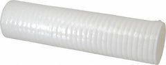 Parker - 2-1/2" OD, 100µ, Polyolefin Thermal Bonded Cartridge Filter - 10" Long - Industrial Tool & Supply