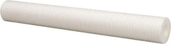 Parker - 2-1/2" OD, 100µ, Polyolefin Thermal Bonded Cartridge Filter - 20" Long - Industrial Tool & Supply