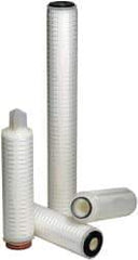 Parker - 2-1/2" OD, 1µ, Polypropylene Absolute Rated-Pleated-Melt Blown Cartridge Filter - 10" Long - Industrial Tool & Supply