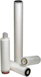 Parker - 2-1/2" OD, 5µ, Polypropylene Absolute Rated-Pleated-Melt Blown Cartridge Filter - 20" Long - Industrial Tool & Supply