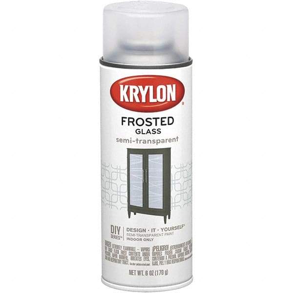 Krylon - Frosted Glass (Color), Frosted, Glass Frosting Spray Paint - 6 oz Container - Industrial Tool & Supply