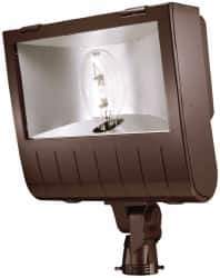 Cooper Lighting - 1 Head, 120/208/240/277 Volt, 400 Watt, Pulse Start Metal Halide Floodlight Fixture - Slipfitter Mounted, 20-1/2" Long x 9-1/2" Wide x 27-1/2" High, Aluminum Housing - Industrial Tool & Supply