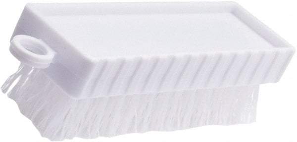 Rubbermaid - 3/4" Bristle Length, Polypropylene Scrub Brush - 4-3/4" OAL, White, Plastic Block - Industrial Tool & Supply