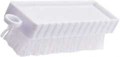 Rubbermaid - 3/4" Bristle Length, Polypropylene Scrub Brush - 4-3/4" OAL, White, Plastic Block - Industrial Tool & Supply