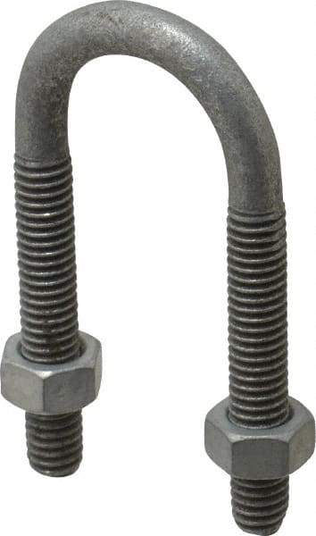 Cooper Crouse-Hinds - Malleable Iron Rigid U-Bolts - 1/2" Rigid, Electrogalvanized Finish - Industrial Tool & Supply