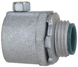 Cooper Crouse-Hinds - 1" Trade, Malleable Iron Set Screw Straight Rigid/Intermediate (IMC) Conduit Connector - Insulated - Industrial Tool & Supply