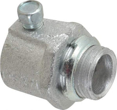 Cooper Crouse-Hinds - 1/2" Trade, Malleable Iron Set Screw Straight Rigid/Intermediate (IMC) Conduit Connector - Noninsulated - Industrial Tool & Supply
