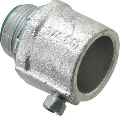 Cooper Crouse-Hinds - 3/4" Trade, Malleable Iron Set Screw Straight Rigid/Intermediate (IMC) Conduit Connector - Insulated - Industrial Tool & Supply