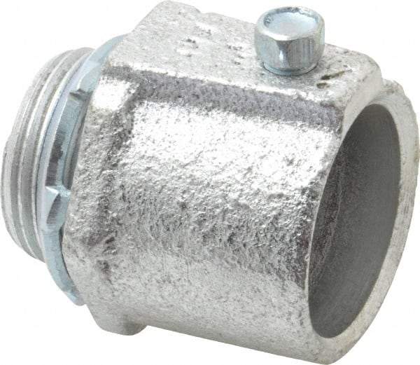 Cooper Crouse-Hinds - 1" Trade, Malleable Iron Set Screw Straight Rigid/Intermediate (IMC) Conduit Connector - Noninsulated - Industrial Tool & Supply