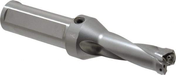 Kennametal - 63.5mm Max Drill Depth, 2.5xD, 1-1/8" Diam, Indexable Insert Drill - 2 Inserts, 1-1/4" Shank Diam, Straight Shank - Industrial Tool & Supply