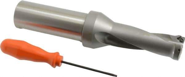 Kennametal - 79.5mm Max Drill Depth, 2.5xD, 31.8mm Diam, Indexable Insert Drill - 2 Inserts, 1-1/2" Shank Diam, Straight Shank - Industrial Tool & Supply