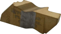 Tool-Flo - 3125FLG Grade GP3, 3.18mm Cutting Width Carbide Grooving Insert - 4.57mm Max Depth of Cut, Left Hand, 0.005 to 0.01" Corner Radius, TiN Finish - Industrial Tool & Supply