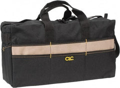 CLC - 17 Pocket Black & Khaki Polyester Tool Bag - 18" Wide x 7" Deep x 9" High - Industrial Tool & Supply