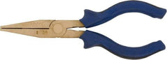 Ampco - 6-1/4" OAL, 0.55" Jaw Length, Nonsparking Pliers - Flat Nose Jaw - Industrial Tool & Supply