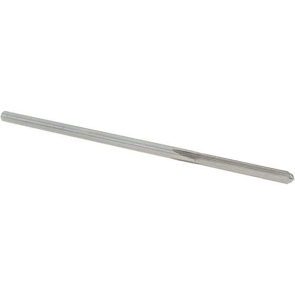 Alvord Polk - 0.117" High Speed Steel 4 Flute Chucking Reamer - Straight Flute, 0.112" Straight Shank, 7/8" Flute Length, 3-1/2" OAL - Industrial Tool & Supply