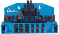 Gibraltar - 52 Piece Fixturing Step Block & Clamp Set with 1" Step Block, 11/16" T-Slot, 5/8-11 Stud Thread - 1-1/8" Nut Width, 3, 4, 5, 6, 7 & 8" Stud Lengths - Industrial Tool & Supply