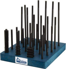 Gibraltar - 38 Piece, 5/16-18 Stud, 3/8" T Slot, T Nut & Stud Kit - 5/8" T-Slot Nut Width, 3, 4, 5, 6, 7, 8" Stud Lengths - Industrial Tool & Supply