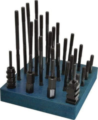 Gibraltar - 38 Piece, 3/8-16 Stud, 1/2" T Slot, T Nut & Stud Kit - 7/8" T-Slot Nut Width, 3, 4, 5, 6, 7, 8" Stud Lengths - Industrial Tool & Supply