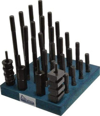 Gibraltar - 38 Piece, 1/2-13 Stud, 11/16" T Slot, T Nut & Stud Kit - 1-1/8" T-Slot Nut Width, 3, 4, 5, 6, 7, 8" Stud Lengths - Industrial Tool & Supply