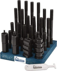 Gibraltar - 38 Piece, 5/8-11 Stud, 11/16" T Slot, T Nut & Stud Kit - 1-1/8" T-Slot Nut Width, 3, 4, 5, 6, 7, 8" Stud Lengths - Industrial Tool & Supply