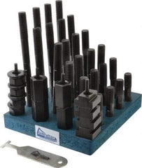 Gibraltar - 38 Piece, 5/8-11 Stud, 3/4" T Slot, T Nut & Stud Kit - 1-1/4" T-Slot Nut Width, 3, 4, 5, 6, 7, 8" Stud Lengths - Industrial Tool & Supply