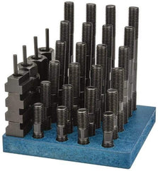 Gibraltar - 38 Piece, 3/4-10 Stud, 13/16" T Slot, T Nut & Stud Kit - 1-1/4" T-Slot Nut Width, 3, 4, 5, 6, 7, 8" Stud Lengths - Industrial Tool & Supply
