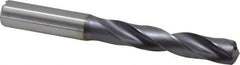 Kennametal - 1/2" 140° Solid Carbide Jobber Drill - TiAlN Finish, Right Hand Cut, Spiral Flute, Straight Shank, 4.8819" OAL, Standard Point - Industrial Tool & Supply