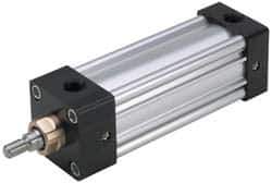 Parker - 4" Stroke x 3-1/4" Bore Double Acting Air Cylinder - 1/2 Port, 3/4-16 Rod Thread, 250 Max psi, -10 to 165°F - Industrial Tool & Supply