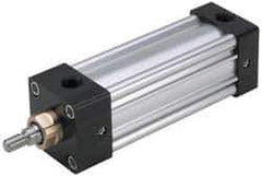 Parker - 4" Stroke x 3-1/4" Bore Double Acting Air Cylinder - 1/2 Port, 3/4-16 Rod Thread, 250 Max psi, -10 to 165°F - Industrial Tool & Supply