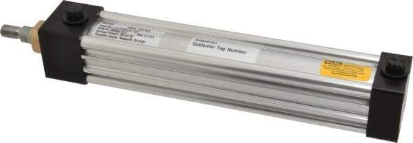 Parker - 8" Stroke x 1-1/2" Bore Double Acting Air Cylinder - 3/8 Port, 7/16-20 Rod Thread, 250 Max psi, -10 to 165°F - Industrial Tool & Supply