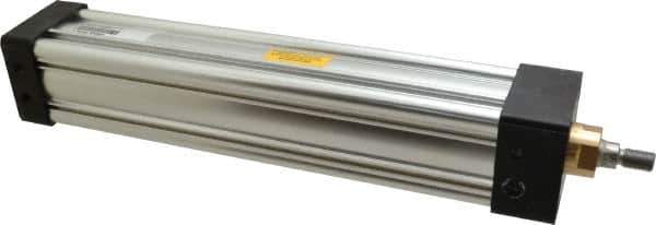 Parker - 10" Stroke x 2" Bore Double Acting Air Cylinder - 3/8 Port, 7/16-20 Rod Thread, 250 Max psi, -10 to 165°F - Industrial Tool & Supply