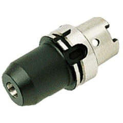 Iscar - HSK100A Taper Shank 3/4" Hole End Mill Holder/Adapter - 1-15/16" Nose Diam, 4" Projection, Through-Spindle Coolant - Exact Industrial Supply