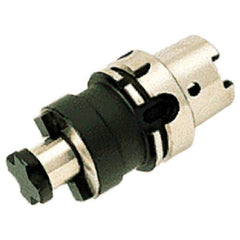 Iscar - HSK100 Taper Shank 1-1/2" Pilot Diam Shell Mill Holder - 0.94" Flange to Nose End Projection, 3.881" Nose Diam, Through-Spindle Coolant - Exact Industrial Supply