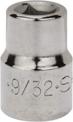 SK - 3/8" Drive, 9/32" Socket, Female Pipe Plug Socket - 4 Points, 1" OAL - Industrial Tool & Supply