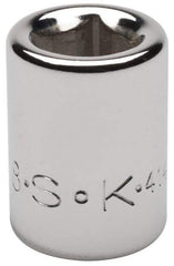 SK - 3/8" Drive, 3/8" Socket, Female Pipe Plug Socket - 4 Points, 1" OAL - Industrial Tool & Supply